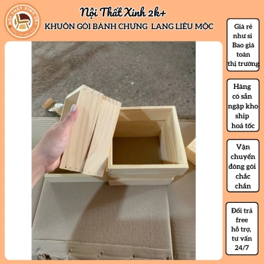 Xả kho cuối năm: khuôn bánh chưng gỗ thông tự nhiên, giá 17.850đ - khuôn lẻ 1c
