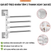 Xả Kho Giá Khăn Mặt - Giá Treo Khăn Xoay 180 độ Thép Không Gỉ 5 Nhánh - Giá Ưu Đãi 34.999đ