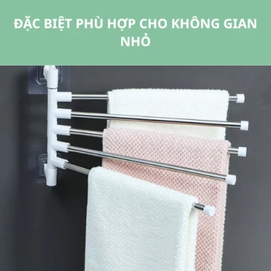 Xả Kho Giá Khăn Mặt - Giá Treo Khăn Xoay 180 độ Thép Không Gỉ 5 Nhánh - Giá Ưu Đãi 34.999đ