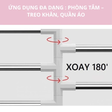 Xả Kho Giá Khăn Mặt - Giá Treo Khăn Xoay 180 độ Thép Không Gỉ 5 Nhánh - Giá Ưu Đãi 34.999đ