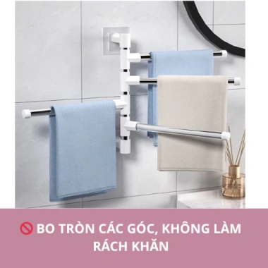 Xả Kho Giá Khăn Mặt - Giá Treo Khăn Xoay 180 độ Thép Không Gỉ 5 Nhánh - Giá Ưu Đãi 34.999đ