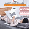 Xả kho giá rẻ: Bàn học gấp gọn thông minh cao cấp, bàn laptop đa năng kèm 4 phụ kiện - Chỉ 130.000đ