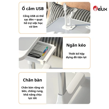 Xả kho giá rẻ: Bàn học gấp gọn thông minh cao cấp, bàn laptop đa năng kèm 4 phụ kiện - Chỉ 130.000đ