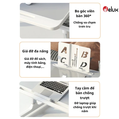 Xả kho giá rẻ: Bàn học gấp gọn thông minh cao cấp, bàn laptop đa năng kèm 4 phụ kiện - Chỉ 130.000đ