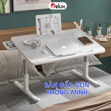 Xả kho giá rẻ: Bàn học gấp gọn thông minh cao cấp, bàn laptop đa năng kèm 4 phụ kiện - Chỉ 130.000đ