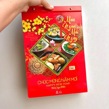 Xả Kho Lịch Bloc 2.026 20x30cm - Lịch Tết Món Ngon Giá Ưu Đãi 85.000₫ Giảm Giá 3