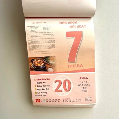 Xả Kho Lịch Bloc 2.026 20x30cm - Lịch Tết Món Ngon Giá Ưu Đãi 85.000₫ Giảm Giá 4