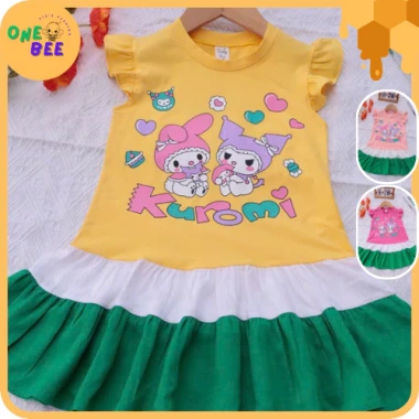 Xả Kho Váy Bé Gái In Hình Kuromi Đẹp Dễ Thương, Thoáng Mát Cho Mùa Hè, Giá 125k