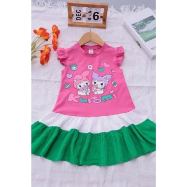 Xả Kho Váy Bé Gái In Hình Kuromi Đẹp Dễ Thương, Thoáng Mát Cho Mùa Hè, Giá 125k