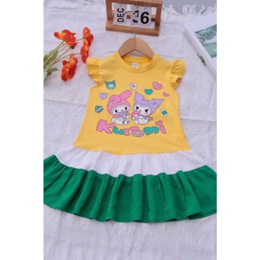 Xả Kho Váy Bé Gái In Hình Kuromi Đẹp Dễ Thương, Thoáng Mát Cho Mùa Hè, Giá 125k