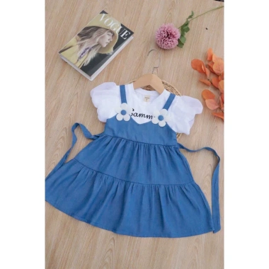 Xả Kho Váy Bé Gái & Yếm Jean Lụa Thoáng Mát Dễ Thương - Giá 270k giảm từ 324k 2