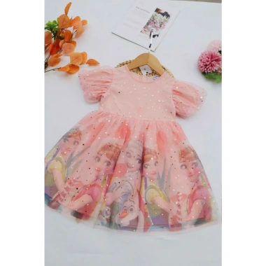 Xả kho Váy công chúa Elsa bé gái - Đầm thoáng mát, họa tiết dễ thương, chỉ 165.300 VND