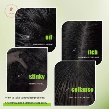 Xà phòng dầu gội thảo dược AACAR Usman Grass Platycladus 120g - Nuôi dưỡng, kiểm soát dầu, tóc mềm mượt 4