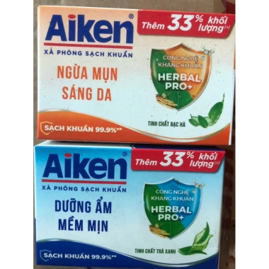 Xà Phòng Sạch Khuẩn Aiken 120g - Diệt Vi Khuẩn, Giá Gốc 25k Giảm còn 20k