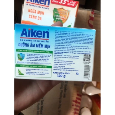Xà Phòng Sạch Khuẩn Aiken 120g - Diệt Vi Khuẩn, Giá Gốc 25k Giảm còn 20k 4 Xà Phòng Sạch Khuẩn Aiken 120g - Diệt Vi Khuẩn, Giá Gốc 25k Giảm còn 20k 4