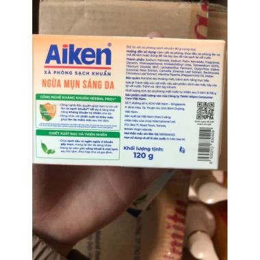 Xà Phòng Sạch Khuẩn Aiken 120g - Diệt Vi Khuẩn, Giá Gốc 25k Giảm còn 20k