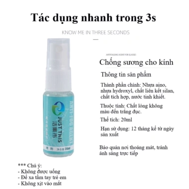 Xả Sốc 3 Ngày - Chai Xịt Chống Sương Kính Bơi 20-30ml Ngăn Bám Hơi Nước, Đa Dụng, Giá 45.000đ