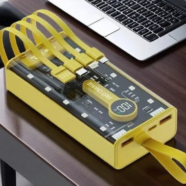Xạc dự phòng 50.000mAh siêu nhanh PD 20W - 120W, 5 đầu ra, 3 đầu vào, LED, 4 dây sạc nhanh - 158k 2 Xạc dự phòng 50.000mAh siêu nhanh PD 20W - 120W, 5 đầu ra, 3 đầu vào, LED, 4 dây sạc nhanh - 158k 2