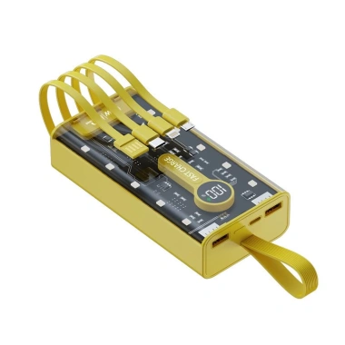 Xạc dự phòng 50.000mAh siêu nhanh PD 20W - 120W, 5 đầu ra, 3 đầu vào, LED, 4 dây sạc nhanh - 158k
