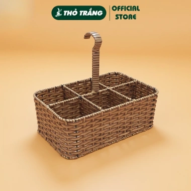 Xách ly nhựa giả mây tre tiện lợi – Nhiều kích thước, giá chỉ 103.200đ giảm giá
