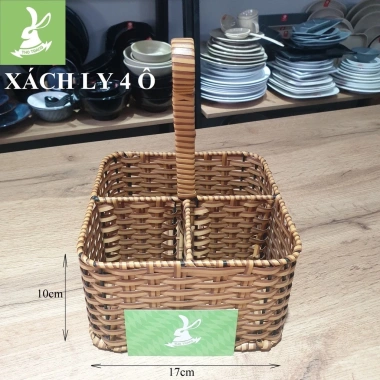 Xách ly nhựa giả mây tre tiện lợi – Nhiều kích thước, giá chỉ 103.200đ giảm giá