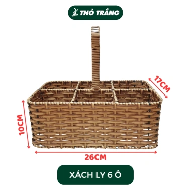 Xách ly nhựa giả mây tre tiện lợi – Nhiều kích thước, giá chỉ 103.200đ giảm giá