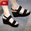 Xăng đan đế xuồng quai ngang cao 7cm S113 đen - Tặng kèm nước hoa, giảm giá 1.1tr 6