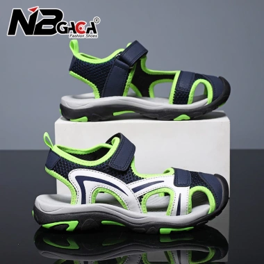 Xăng Đan Đen Thoáng Mát Mùa Hè Cho Bé Trai và Gái - Lưới Thoáng Khí, Đế MD Chống Trơn Trượt, Velcro Tiện Lợi, Giá 265k
