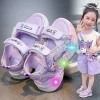 Xăng đan Nữ Kuroomi 2.025 Mùa Hè – Giày công chúa trẻ em có đèn bật sáng, đế chống trơn trượt