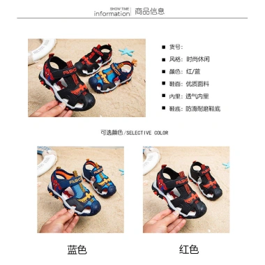 Xăng đan trẻ em mũi có nắp 2.024 thời trang bé trai, họa tiết Người Nhện, đế mềm chống trơn trượt, mài mòn, bụi bẩn