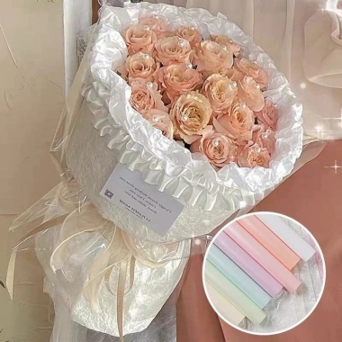 Xấp 20 tờ giấy nhún, mếch nhăn ánh nhũ phong cách gói hoa Hàn Quốc - Giá giảm 39.000đ, giá gốc 47.190đ