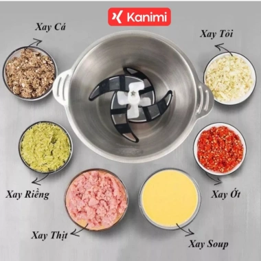 Xay Thịt Đa Năng 2L Cối Inox Dày Dặn - 4 Lưỡi Dao Xay Hạt, Rau Củ, Giá Ưu Đãi 218.400 2