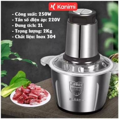 Xay Thịt Đa Năng 2L Cối Inox Dày Dặn - 4 Lưỡi Dao Xay Hạt, Rau Củ, Giá Ưu Đãi 218.400 7