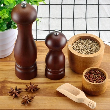 Xay tiêu cầm tay gỗ óc chó GA08 - Lọ xay hạt tiêu bằng tay, giảm còn 49.000đ
