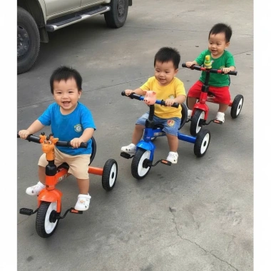 Xe 3 bánh thể thao bé 2-7 tuổi - Sơn cao cấp, màu sắc sống động, giá 462.000₫
