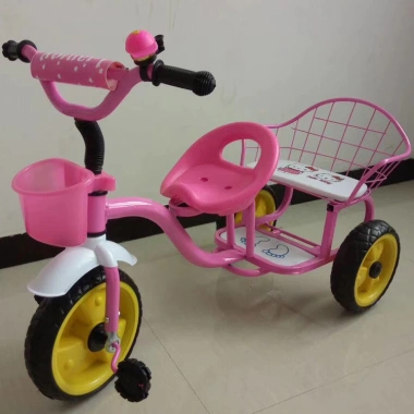 Xe ba bánh trẻ em nhựa cố định, vòi trên dưới, màu đen, kèm ống tay – giảm giá 53,491₫ 8
