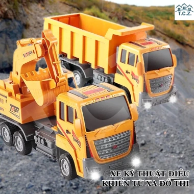 Xe Ben Đồ Chơi Điều Khiển Từ Xa 2.4GHz Nhiều Kênh - Xe Tải Nâng Đổ Cát và Leo Núi, Giá Ưu Đãi 321.000₫ 7