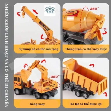 Xe Ben Đồ Chơi Điều Khiển Từ Xa 2.4GHz Nhiều Kênh - Xe Tải Nâng Đổ Cát và Leo Núi, Giá Ưu Đãi 321.000₫ 9