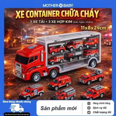 Xe container hợp kim 6in1 mini quân sự ô tô đò chói bé trai TZP giảm giá 111.199 VND