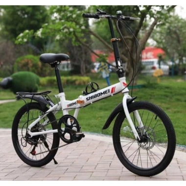Xe đạp gấp gọn 20 inch SHIBOMEI, điều chỉnh chiều cao, chắn bùn, ghế sau - 1,89 triệu