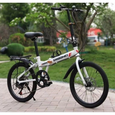 Xe đạp gấp gọn 20 inch SHIBOMEI, điều chỉnh chiều cao, chắn bùn, ghế sau - 1,89 triệu