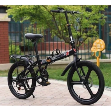 Xe đạp gấp gọn 20 inch SHIBOMEI, điều chỉnh chiều cao, chắn bùn, ghế sau - 1,89 triệu