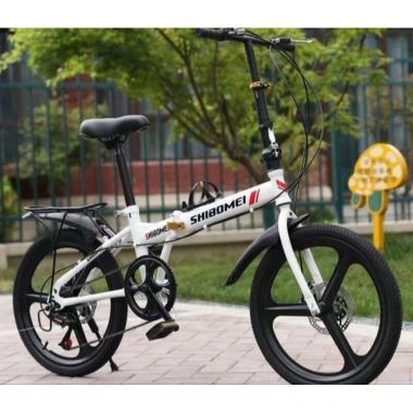 Xe đạp gấp gọn 20 inch SHIBOMEI, điều chỉnh chiều cao, chắn bùn, ghế sau - 1,89 triệu