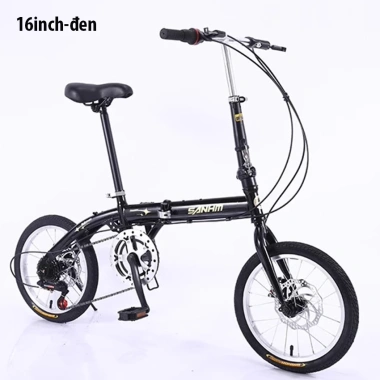 Xe đạp gấp gọn SAHEMA 16 inch, 14 inch - 6 số, 2 phanh đĩa, khung thép carbon siêu nhẹ - Chỉ 1.849.000₫