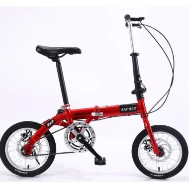 Xe đạp gấp gọn SAHEMA 16 inch, 14 inch - 6 số, 2 phanh đĩa, khung thép carbon siêu nhẹ - Chỉ 1.849.000₫
