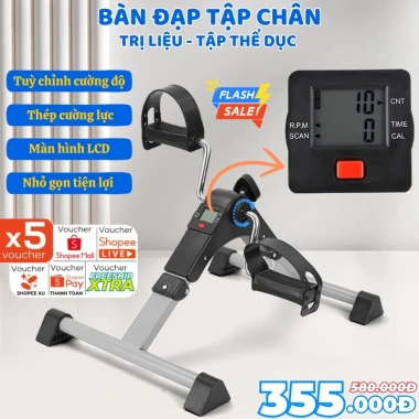 Xe Đạp Mini Tập Luyện Cơ Chân Tay Bàn Đạp Cho Người Già, Tai Biến Giá 355.000đ