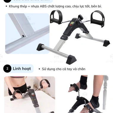 Xe Đạp Mini Tập Thể Dục Không Đồng Hồ, Đếm Số Tiện Lợi, Nhỏ Gọn Dễ Dùng Tại Nhà - 359.000₫