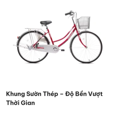 Xe đạp mini Thống Nhất 219 24-26 inch nhiều màu, đầy đủ phụ kiện, chỉ 2.48tr
