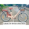 Xe Đạp Mini Việt Nhật Labubu 24/26 inch mẫu 2.025, tặng đầy đủ phụ kiện đệm yên, giỏ, chắn chân