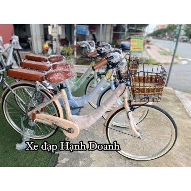 Xe Đạp Mini Việt Nhật Labubu 24/26 inch mẫu 2.025, tặng đầy đủ phụ kiện đệm yên, giỏ, chắn chân